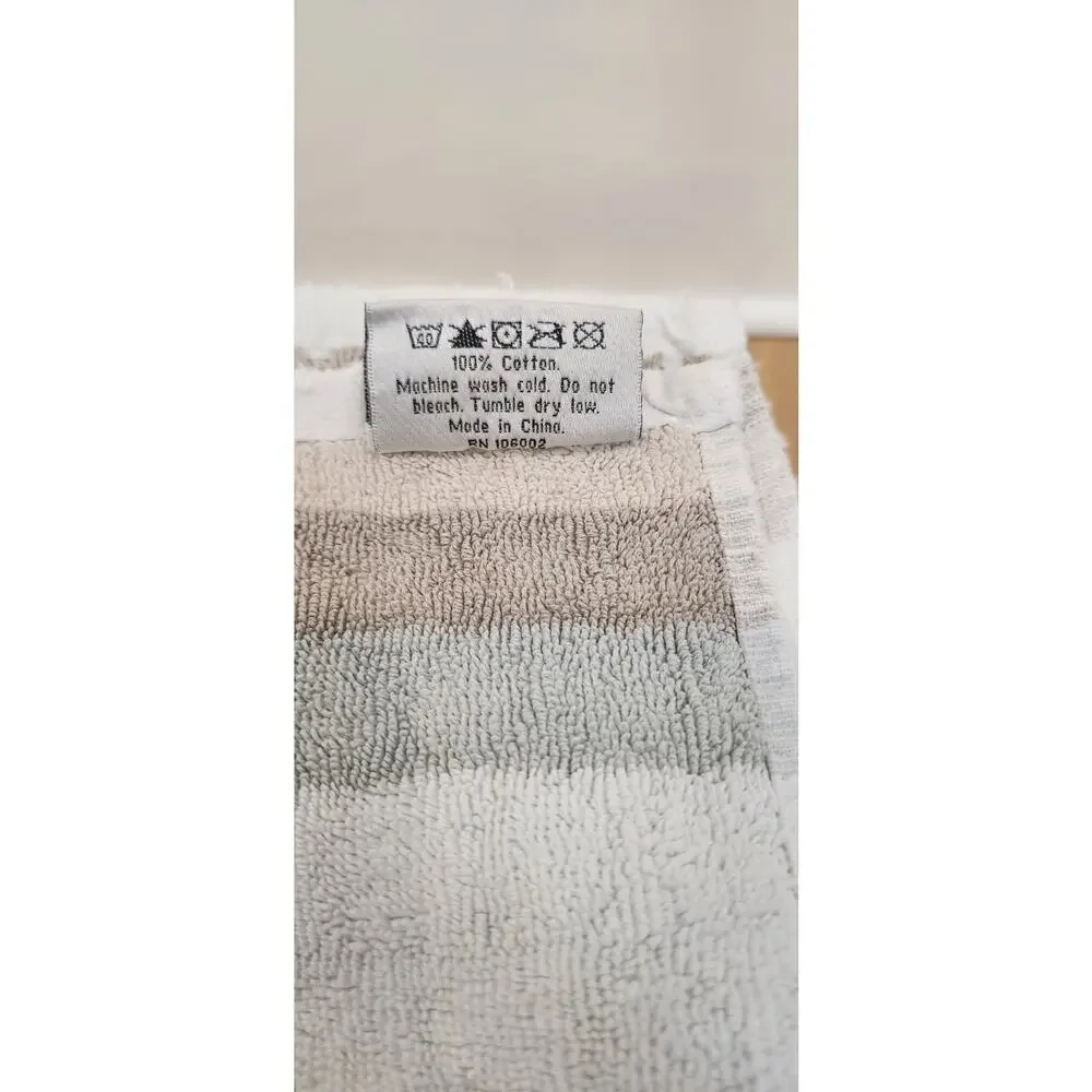 Soho Living Set of 4 Bath Towels Multicolored Dots 100% Cotton